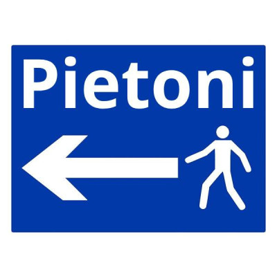 Pietoni - Săgeată Stânga (Peisaj Mare)